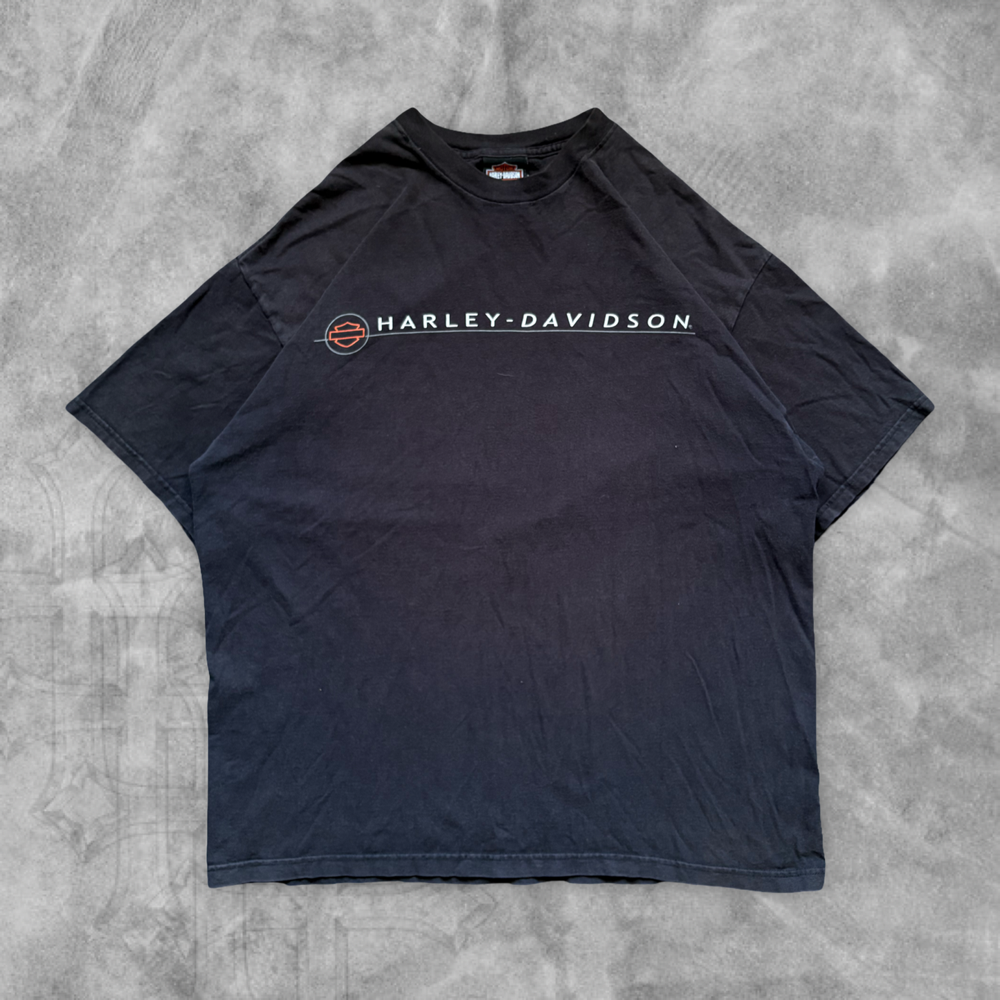 Black Harley Davidson Hog Shirt 2000s (XL)