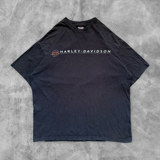 Black Harley Davidson Hog Shirt 2000s (XL)