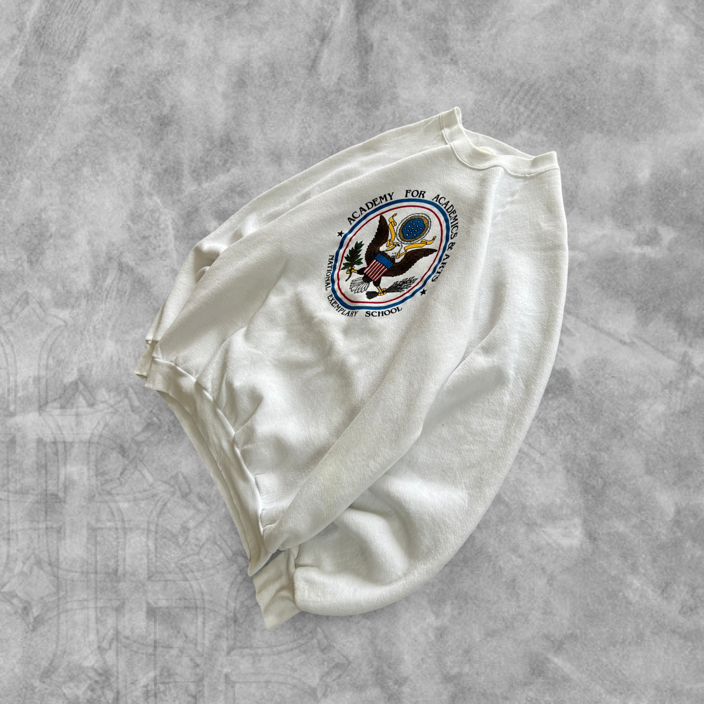 White Academy For Academics & Arts Sweatshirt 1980s (M)