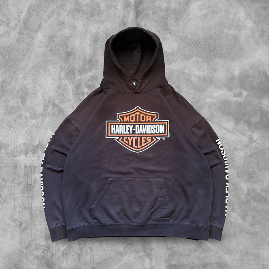 Black Harley Davidson Hoodie 2000s (XXL)