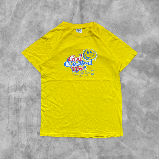 Yellow God Created Me Shirt 1990s (S)