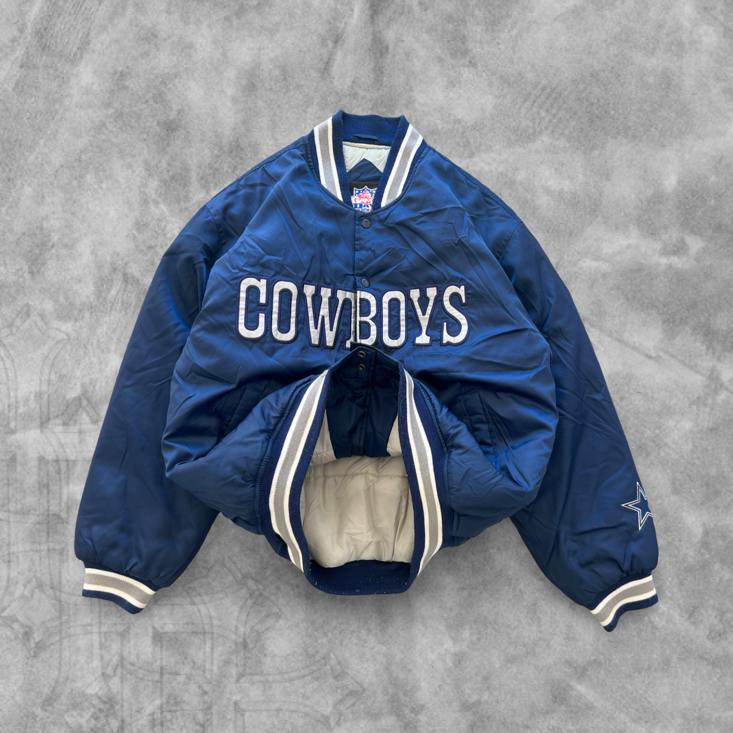 Navy Blue Dallas Cowboys Bomber Jacket 1990s (L)