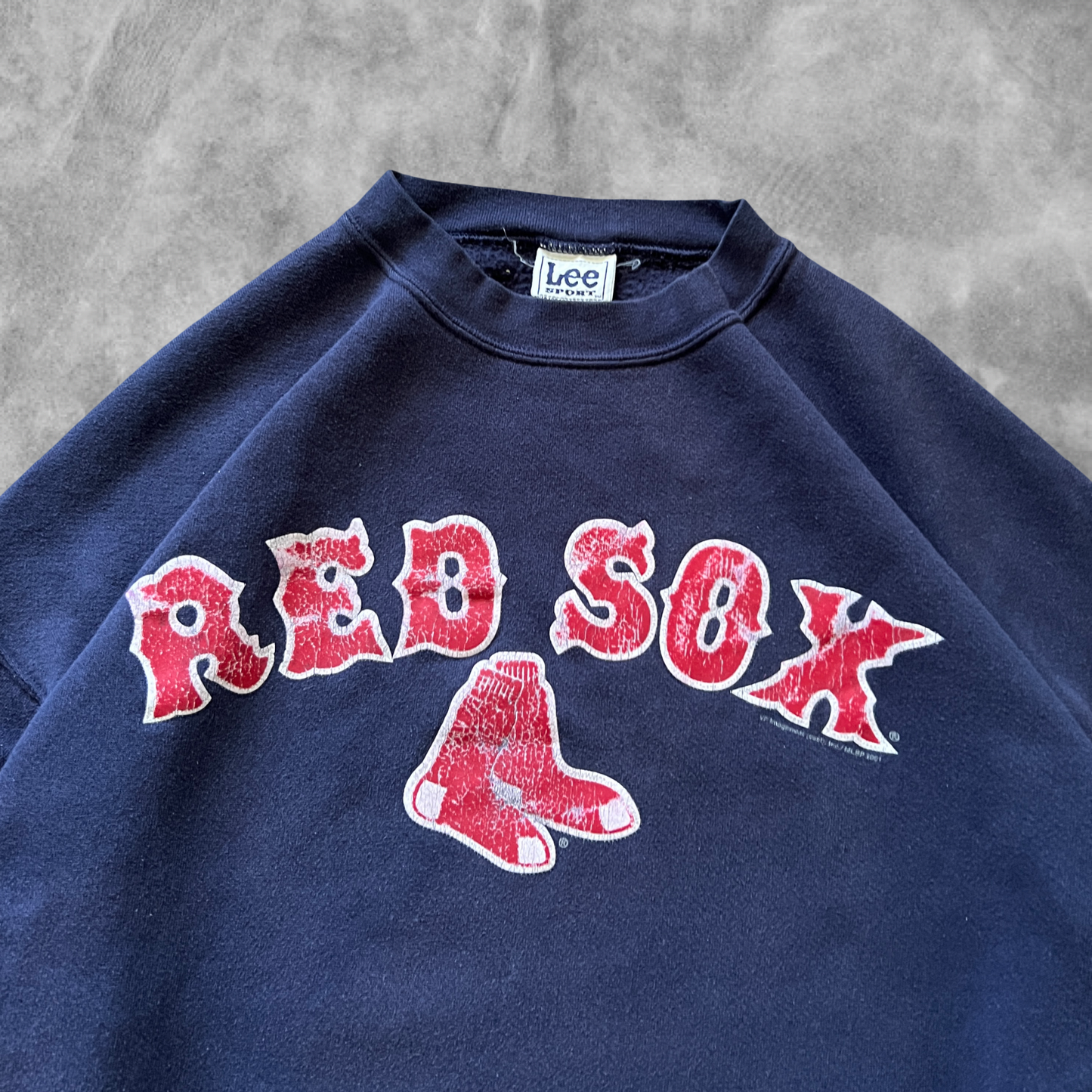Navy Blue Red Sox Sweatshirt 1990s (XXL)