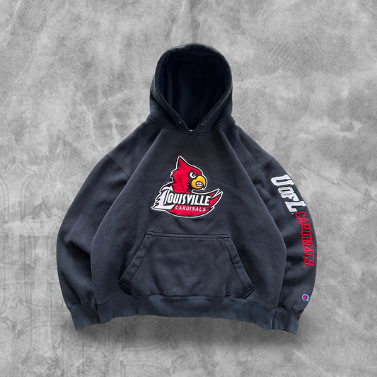 Black Louisville Cardinals Champion Hoodie 1990s (M)