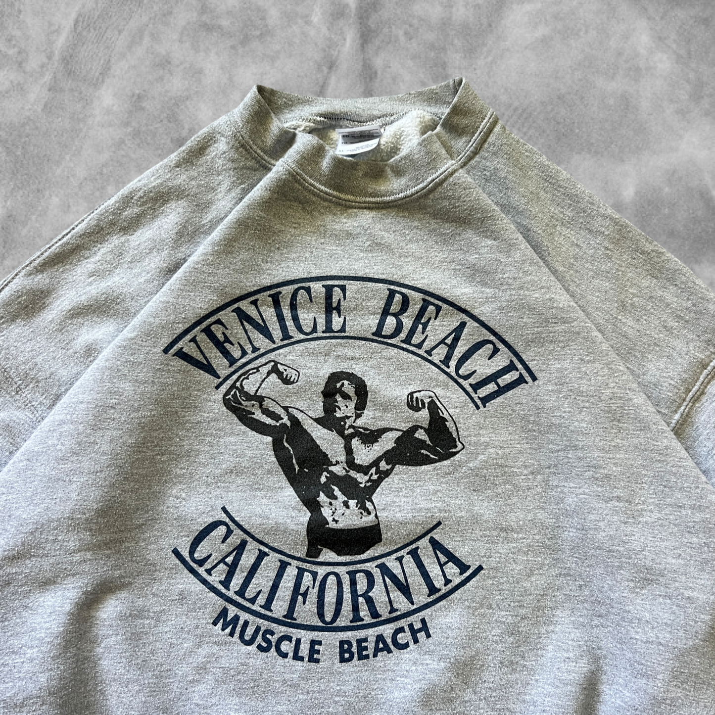 Grey Muscle Beach Sweatshirt 2000s (XL)