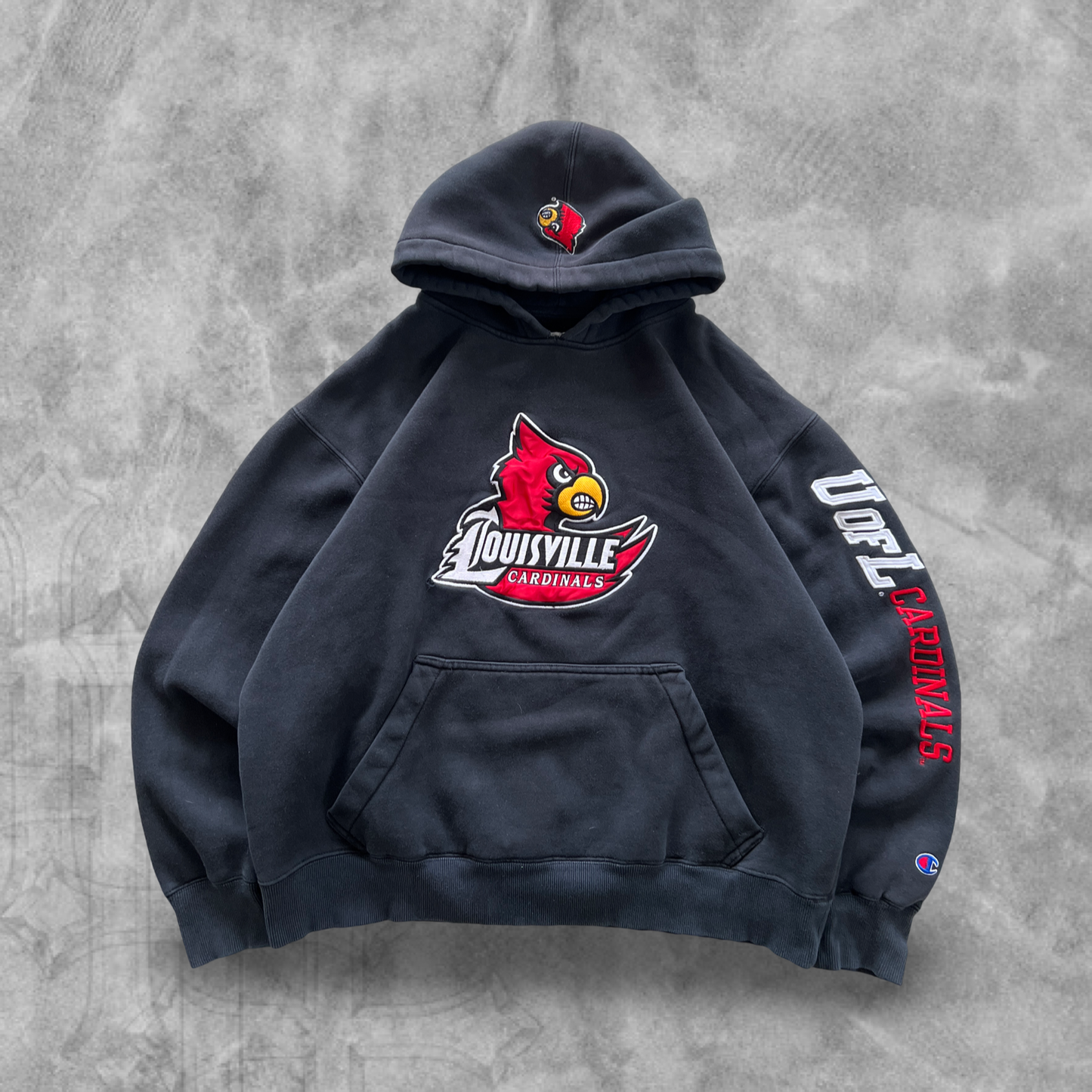 Black Louisville Cardinals Champion Hoodie 1990s (M)