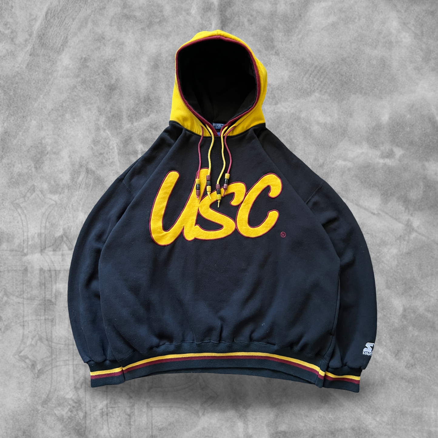 Black USC Starter Bead Hoodie 1990s (XL)