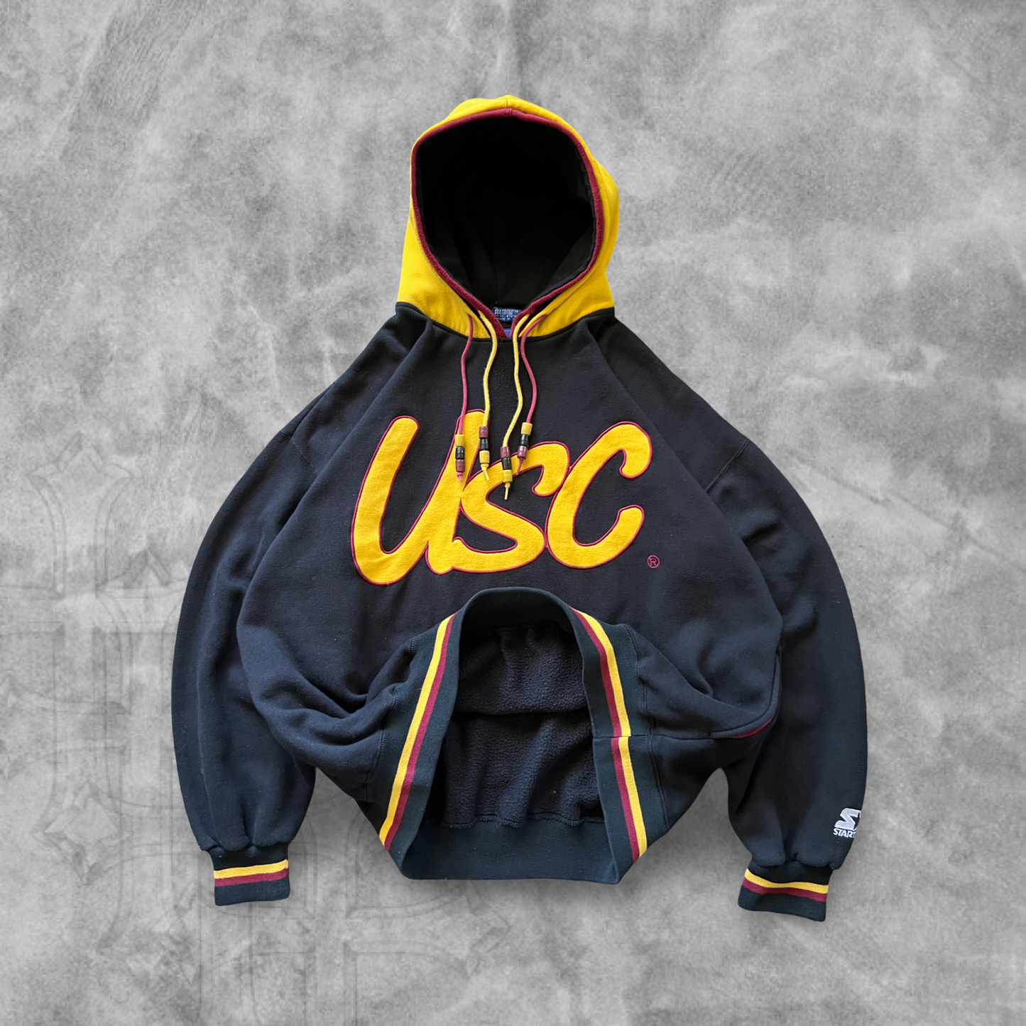 Black USC Starter Bead Hoodie 1990s (XL)