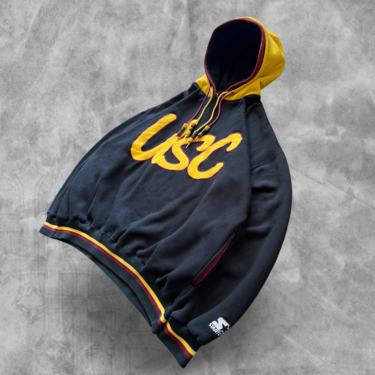 Black USC Starter Bead Hoodie 1990s (XL)