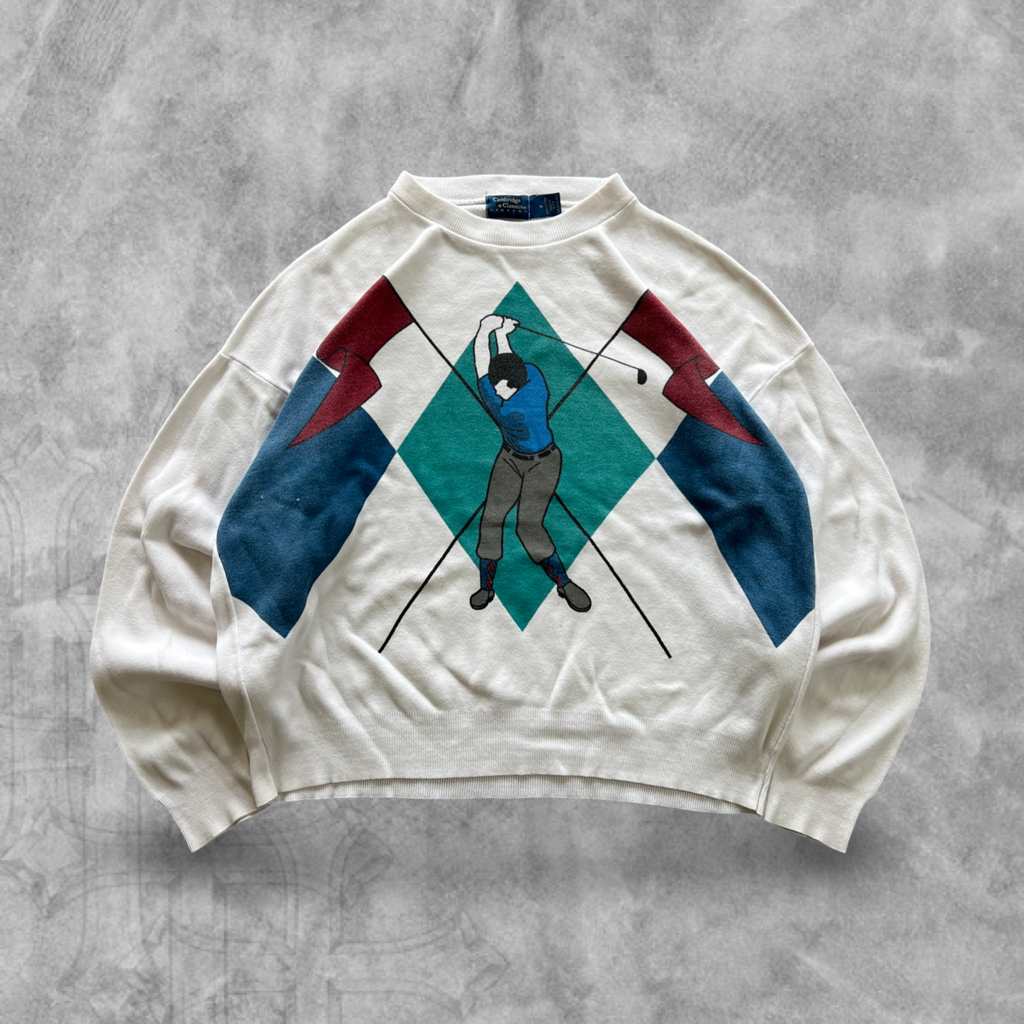 White Golfer Sweater 1990s (L)