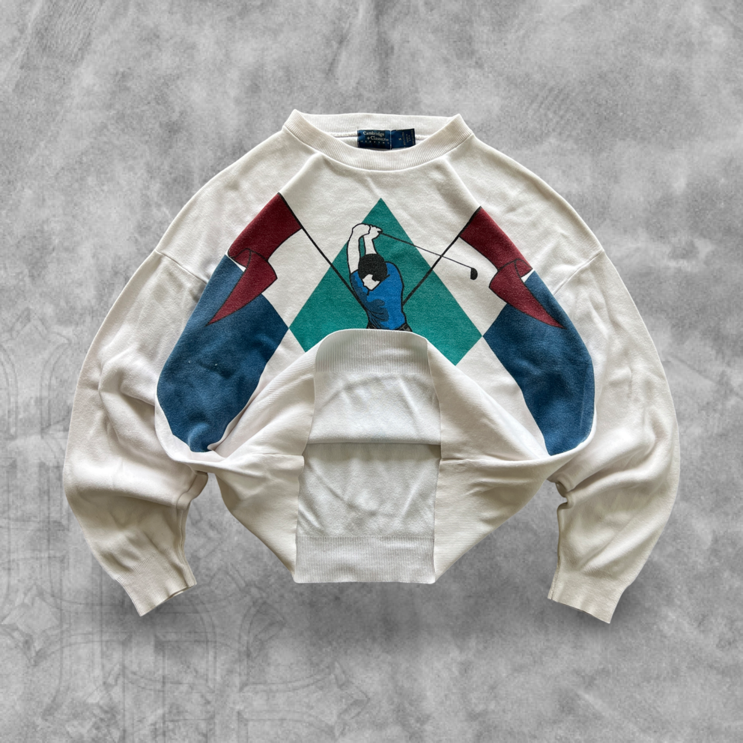 White Golfer Sweater 1990s (L)