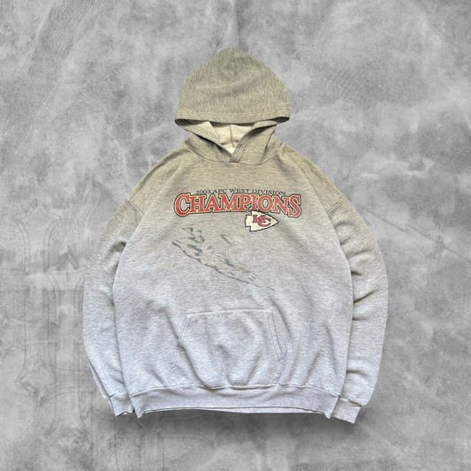Grey Kansas City Chiefs Hoodie 2000s (XL)