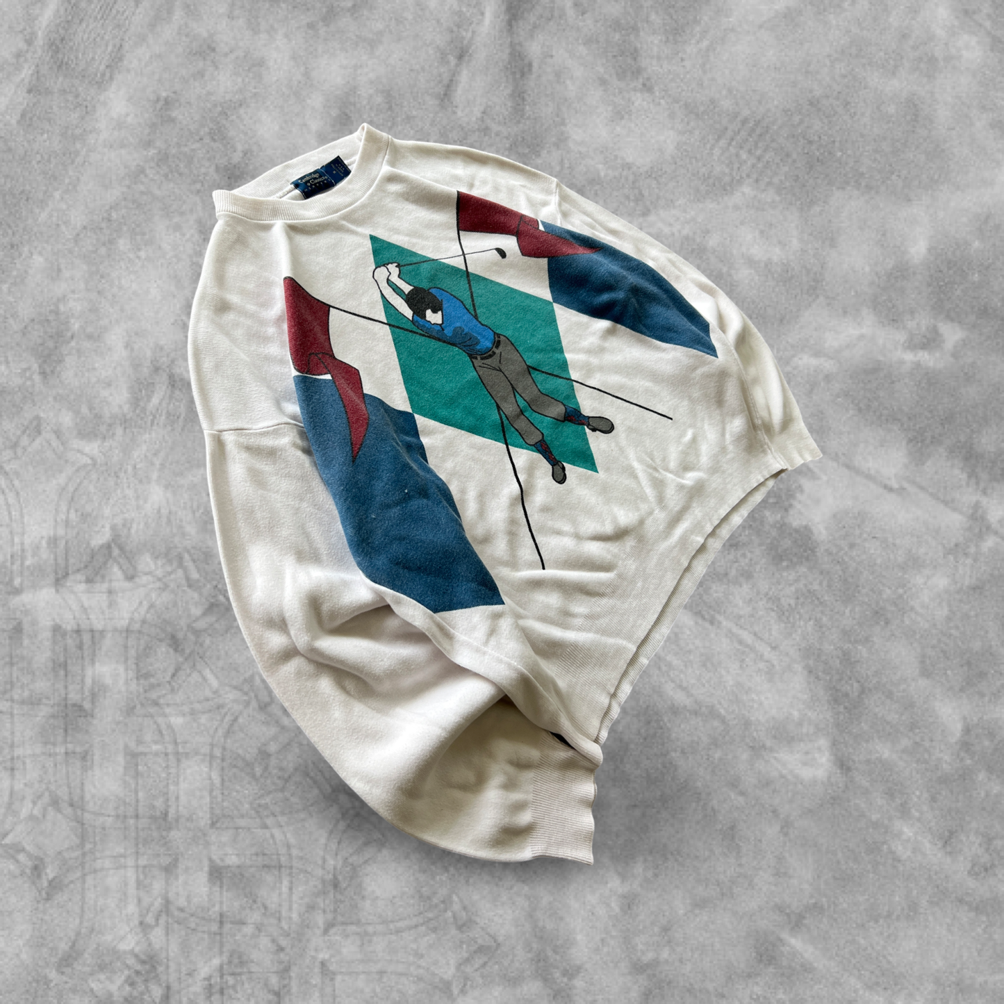 White Golfer Sweater 1990s (L)