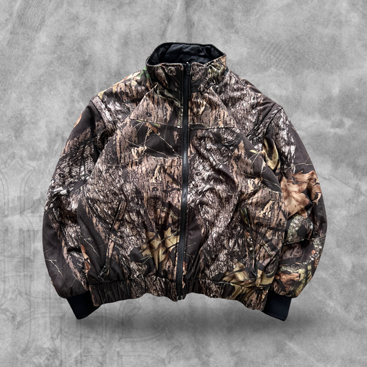 Realtree Camo Redhead Reversible Bomber Jacket 1990s (L)