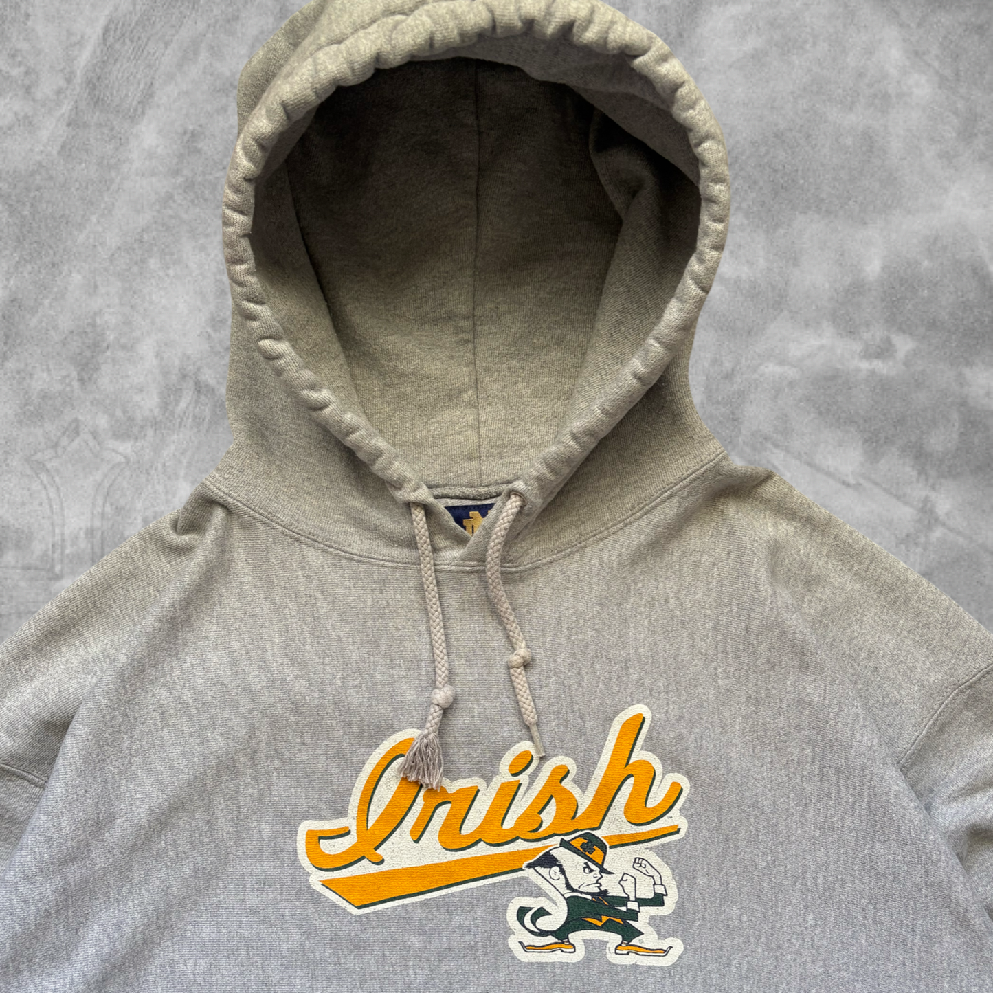 Grey Notre Dame Hoodie 1990s (XXL)