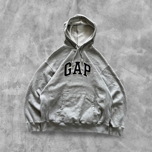Light Gray Gap Hoodie 1990s (M)