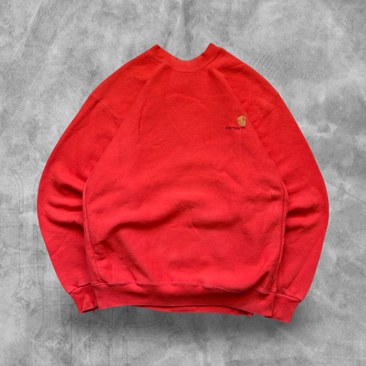 Burnt Orange Carhartt Sweatshirt 1990s (L)