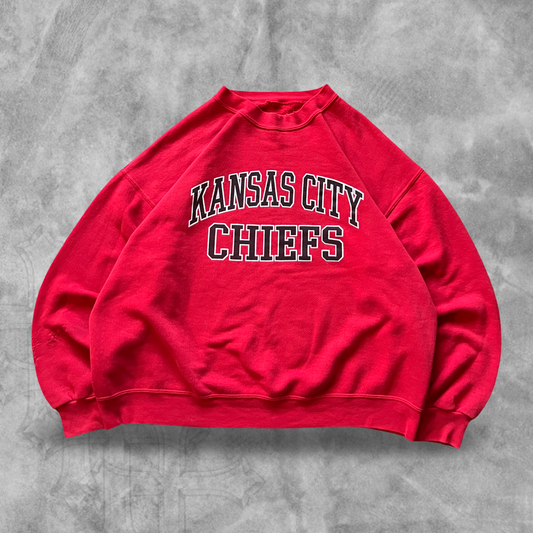 Red Kansas City Chiefs Sweatshirt 1990s (L)