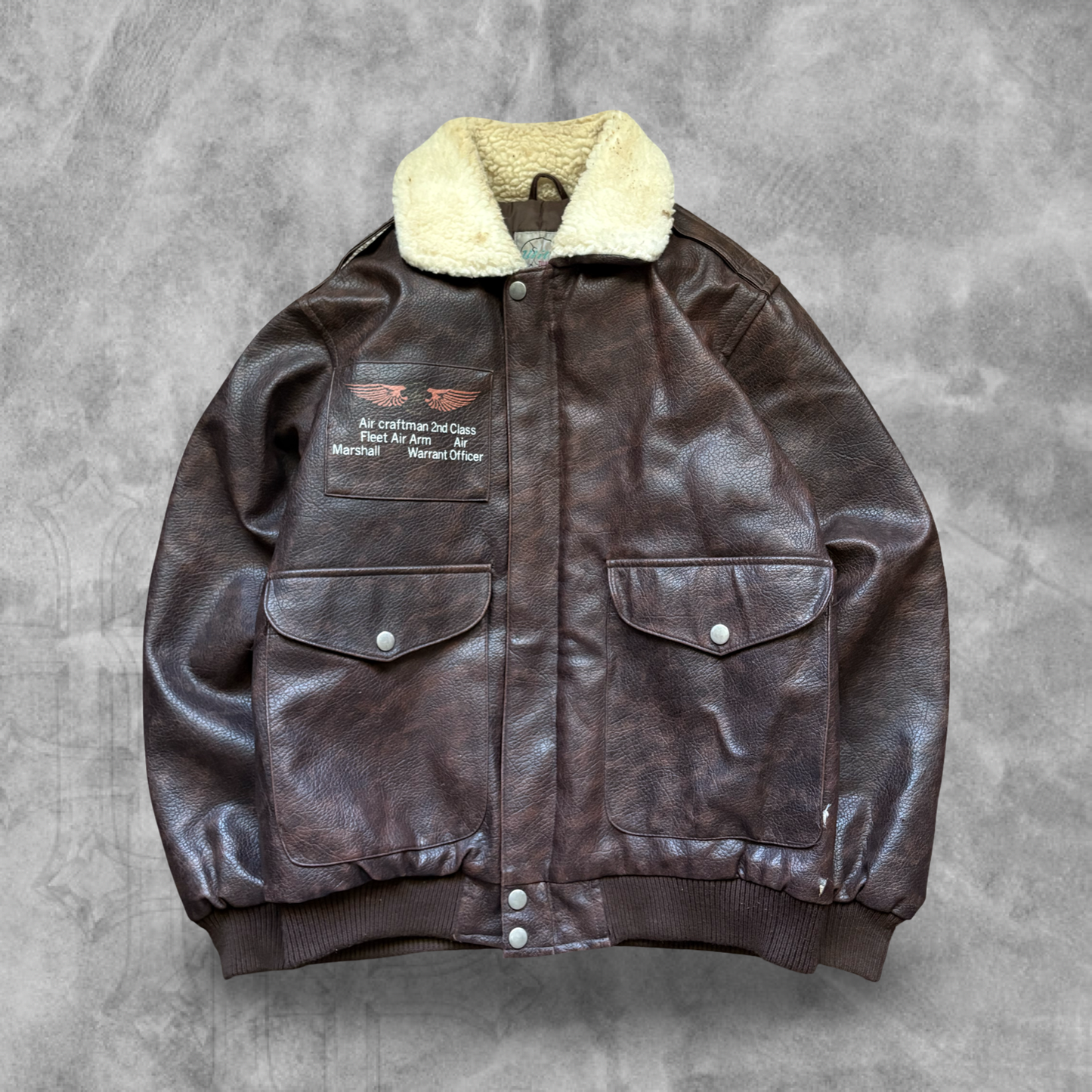 Brown Flying Tigers Leather Jacket 1990s (M)