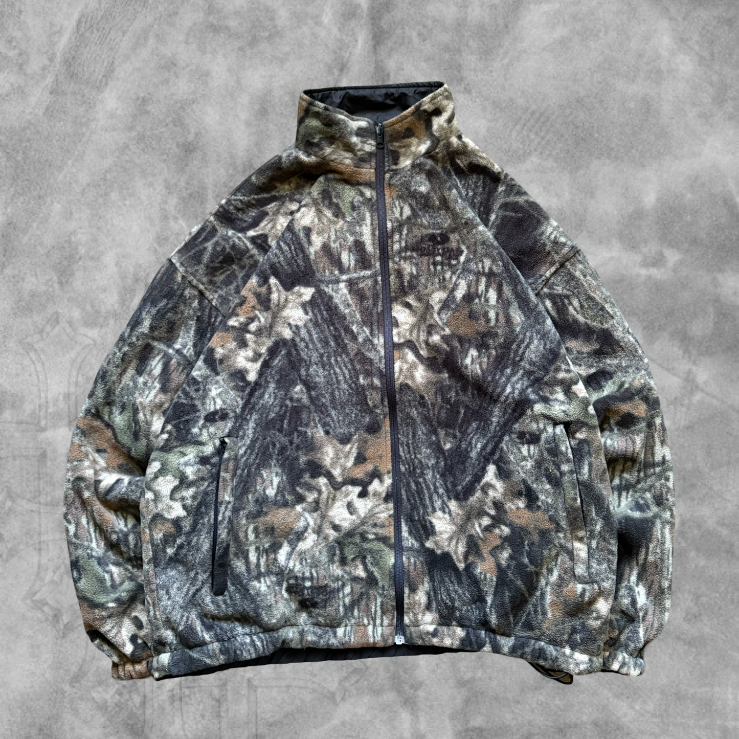 Reversible Realtree Camo Fleece Zip Up Jacket 1990s (XL)