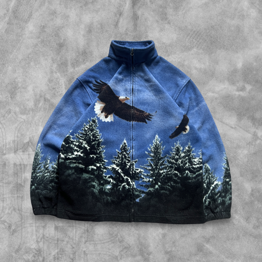 Sky Blue Forrest Fleece Jacket 1990s (XL)