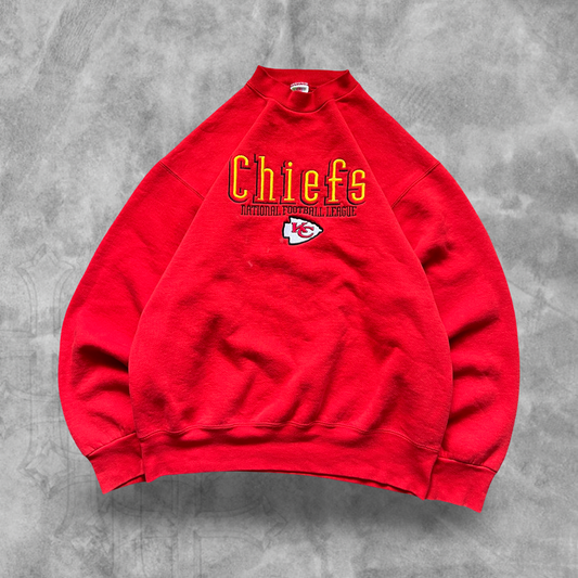 Red Kansas City Chiefs Sweatshirt 1990s (L)