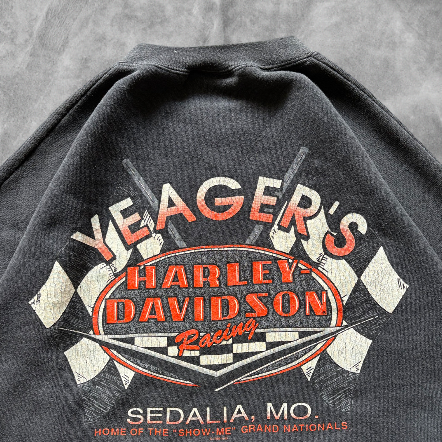 Black Harley Davison Sweatshirt 1990s (XXL)