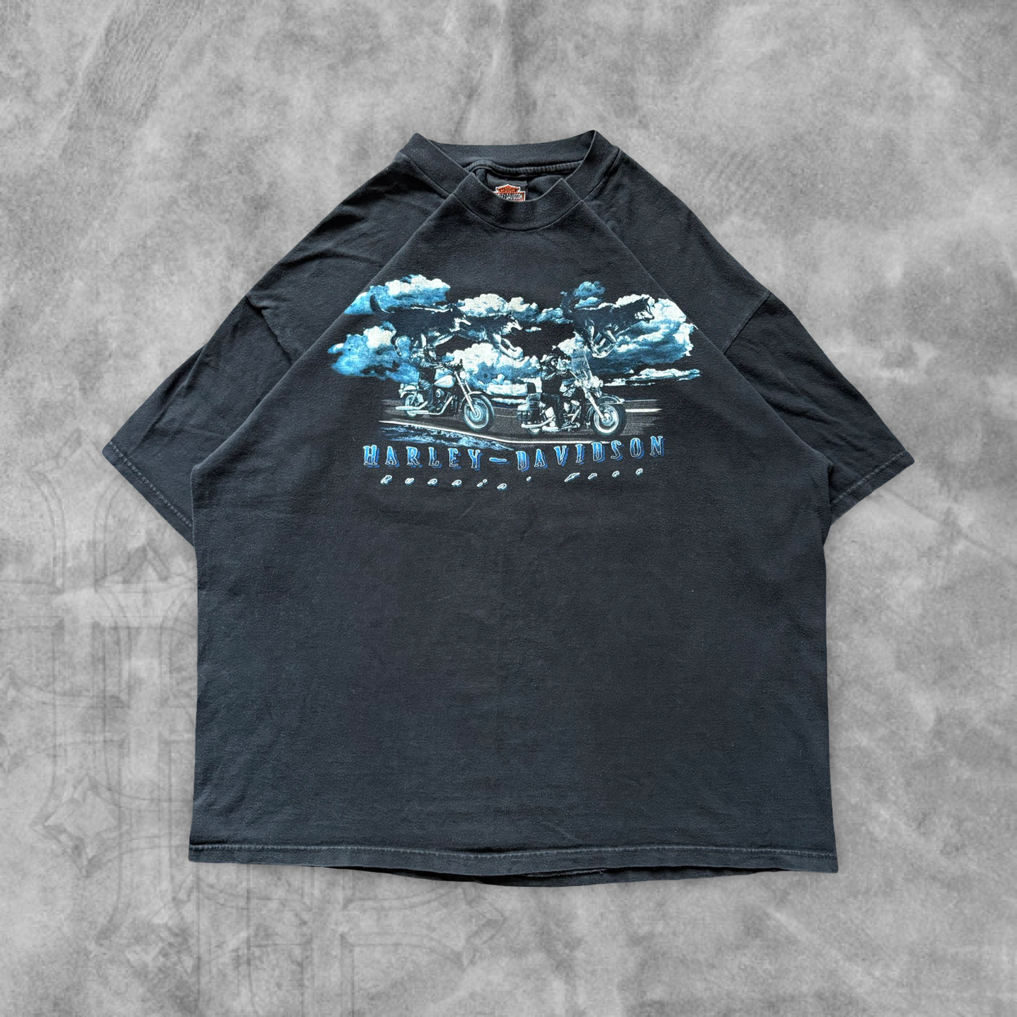 Black Runnin Free Harley Davison Shirt 2000s (XL)