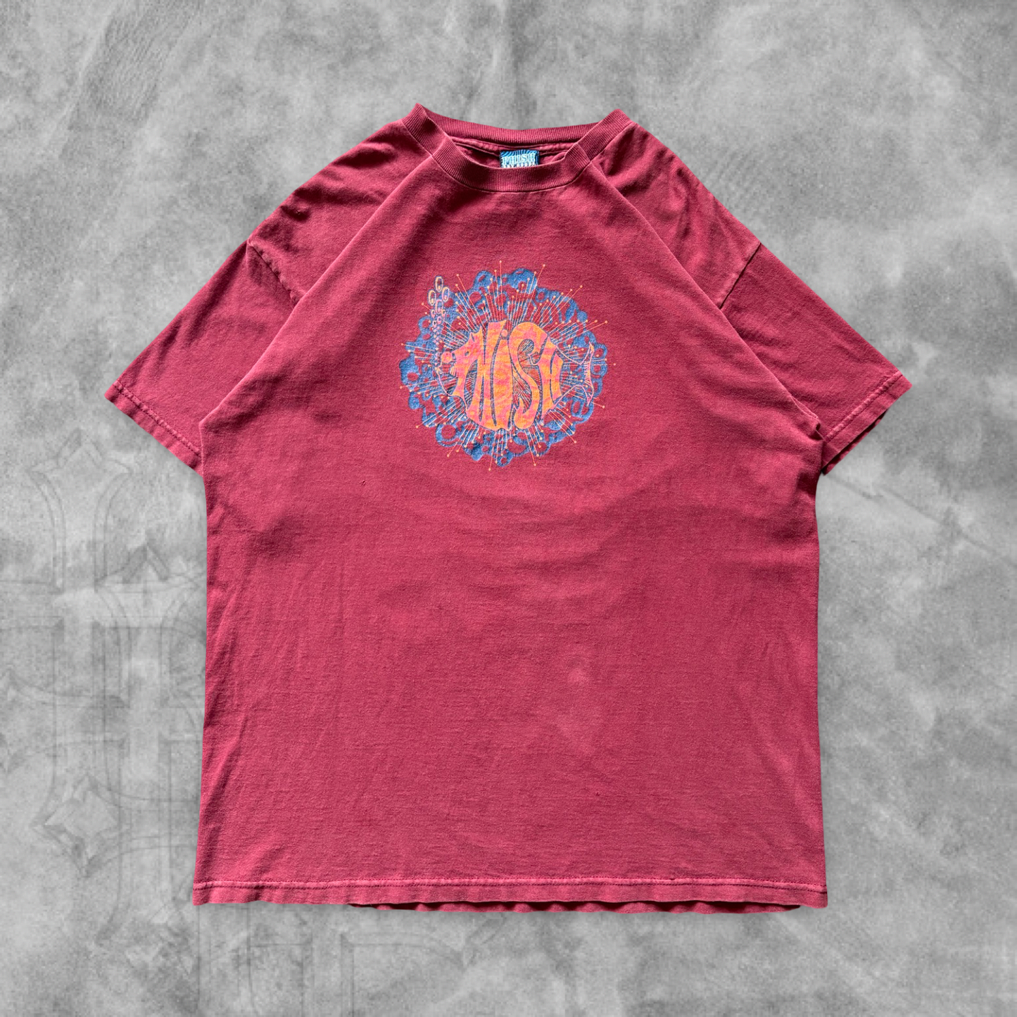 Maroon Pollock Phish Shirt 1990s (XL)