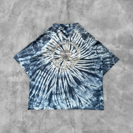 Ice Tye Dye Harley Davidson Alaska Shirt 2000s (XL)