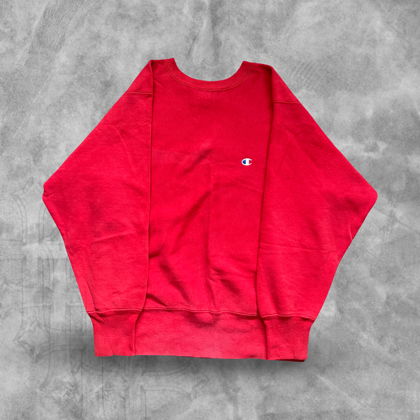 Red Champion Reverse Weave Sweatshirt 1990s (S)