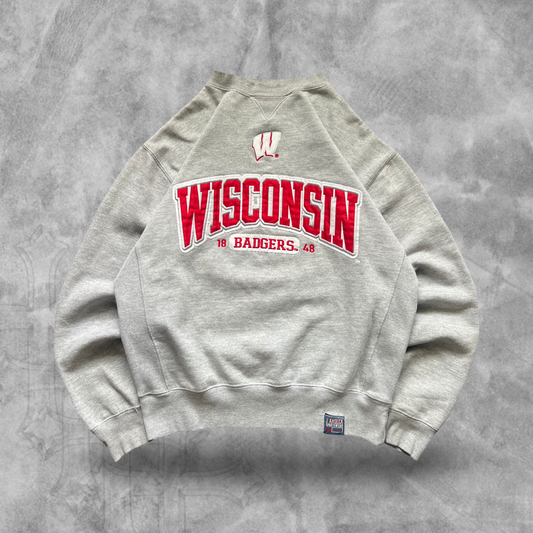 Gray Wisconsin Badgers Sweatshirt 1990s (M)