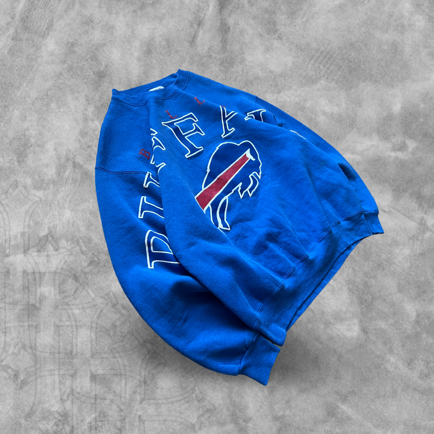 Blue Buffalo Bills Spell Out Sweatshirt 1990s (XL)