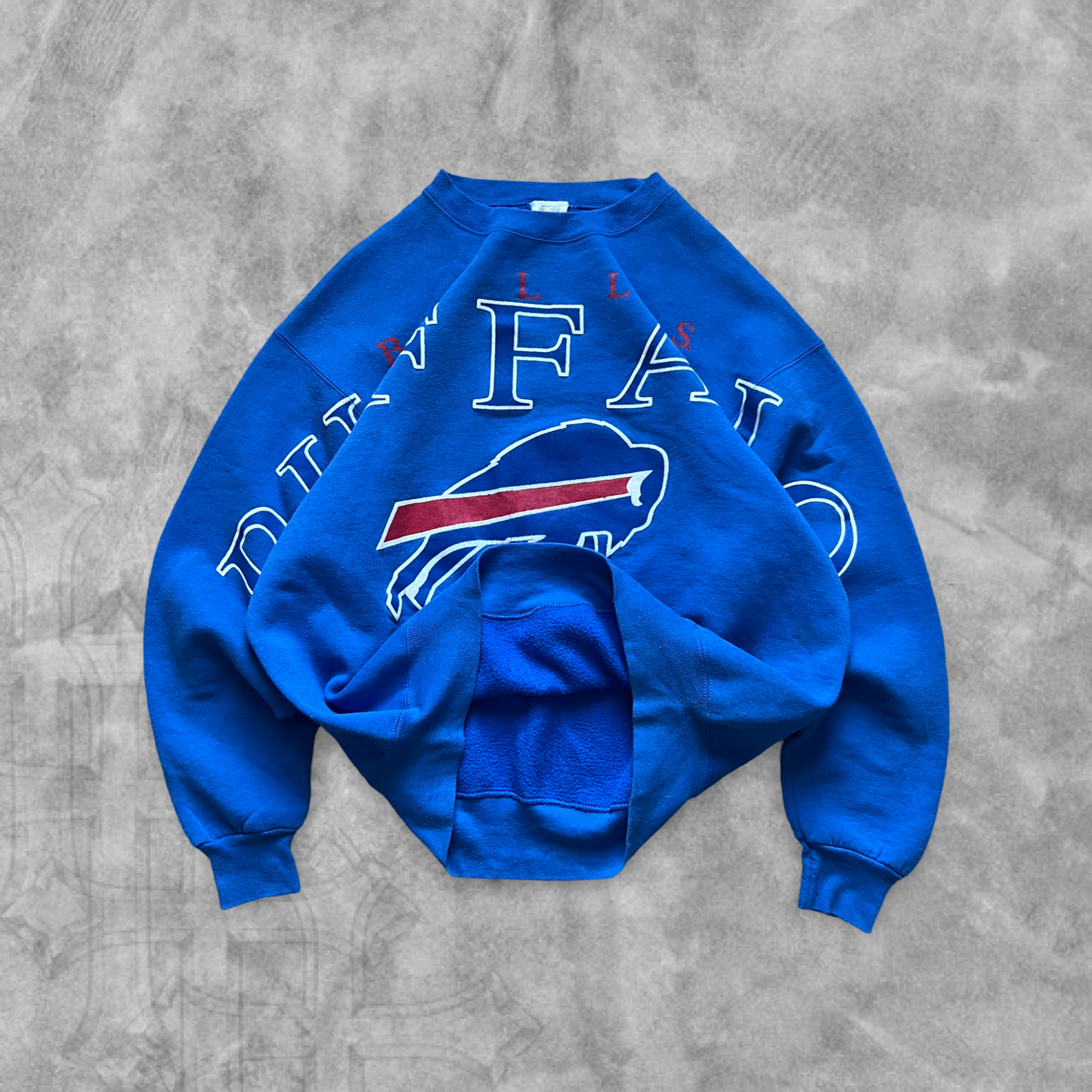 Blue Buffalo Bills Spell Out Sweatshirt 1990s (XL)