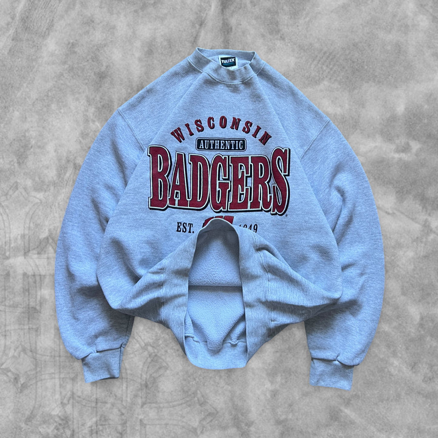 Heather Gray Wisconsin Badgers Sweatshirt 1990s (L)
