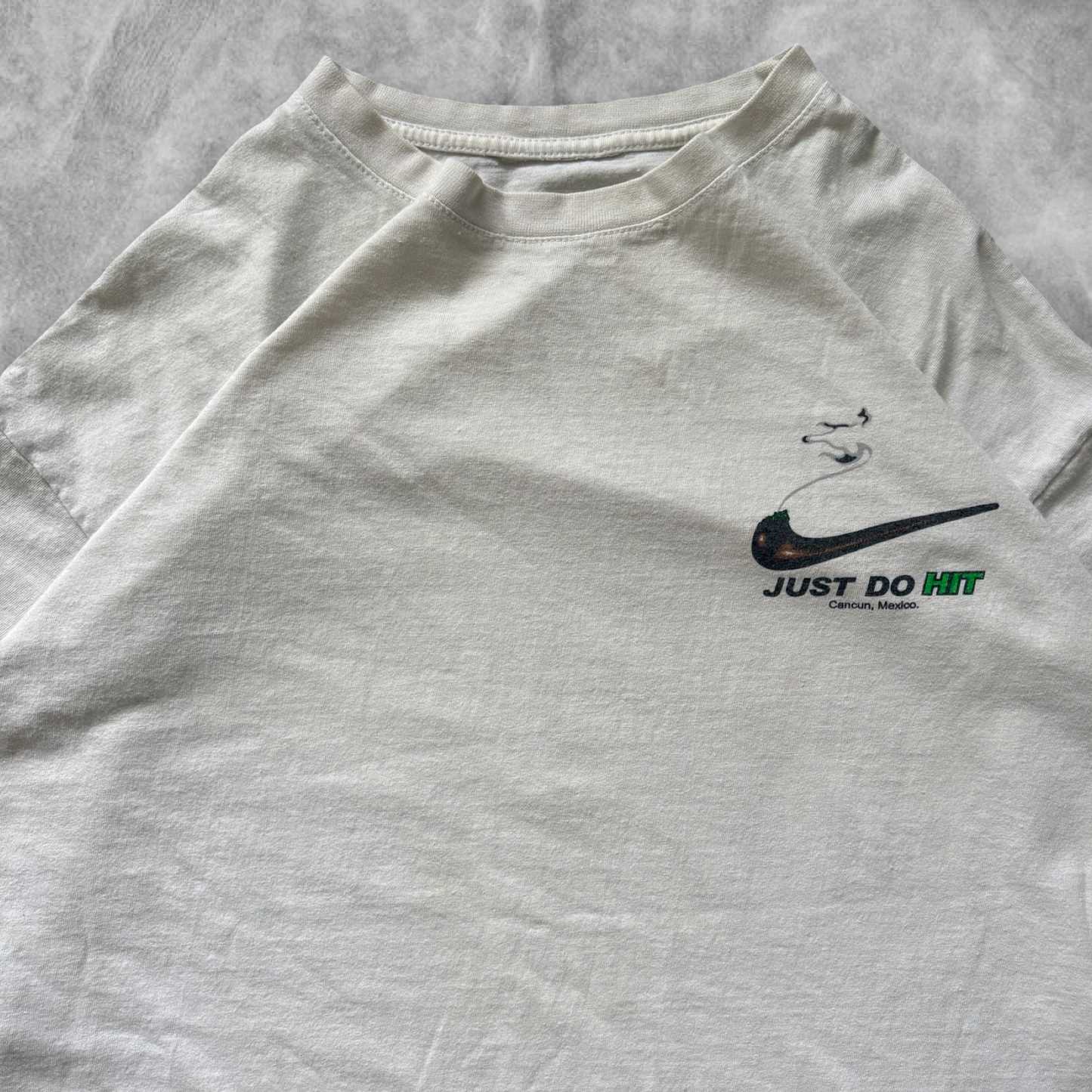White Just Do Hit Nike Parody Shirt 1990s (L)