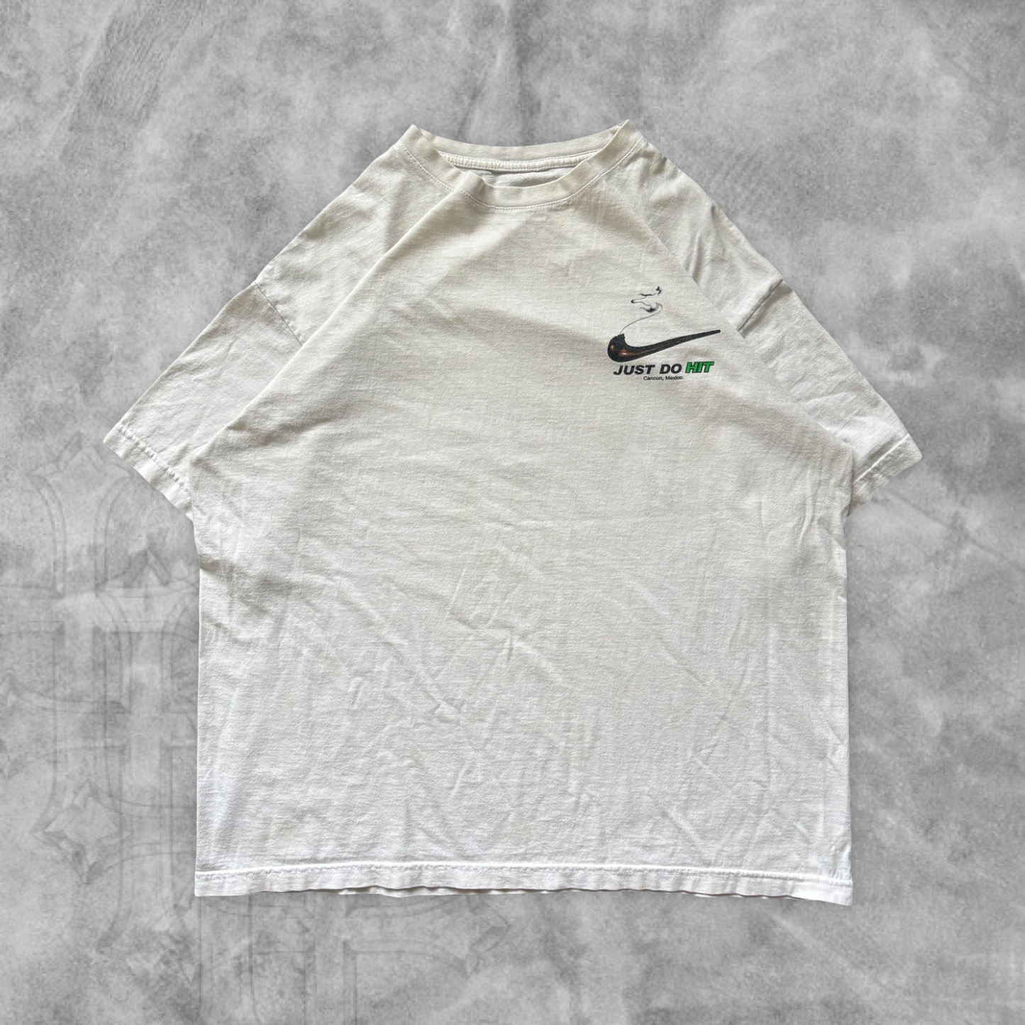 White Just Do Hit Nike Parody Shirt 1990s (L)
