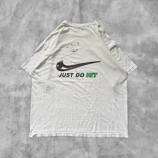 White Just Do Hit Nike Parody Shirt 1990s (L)