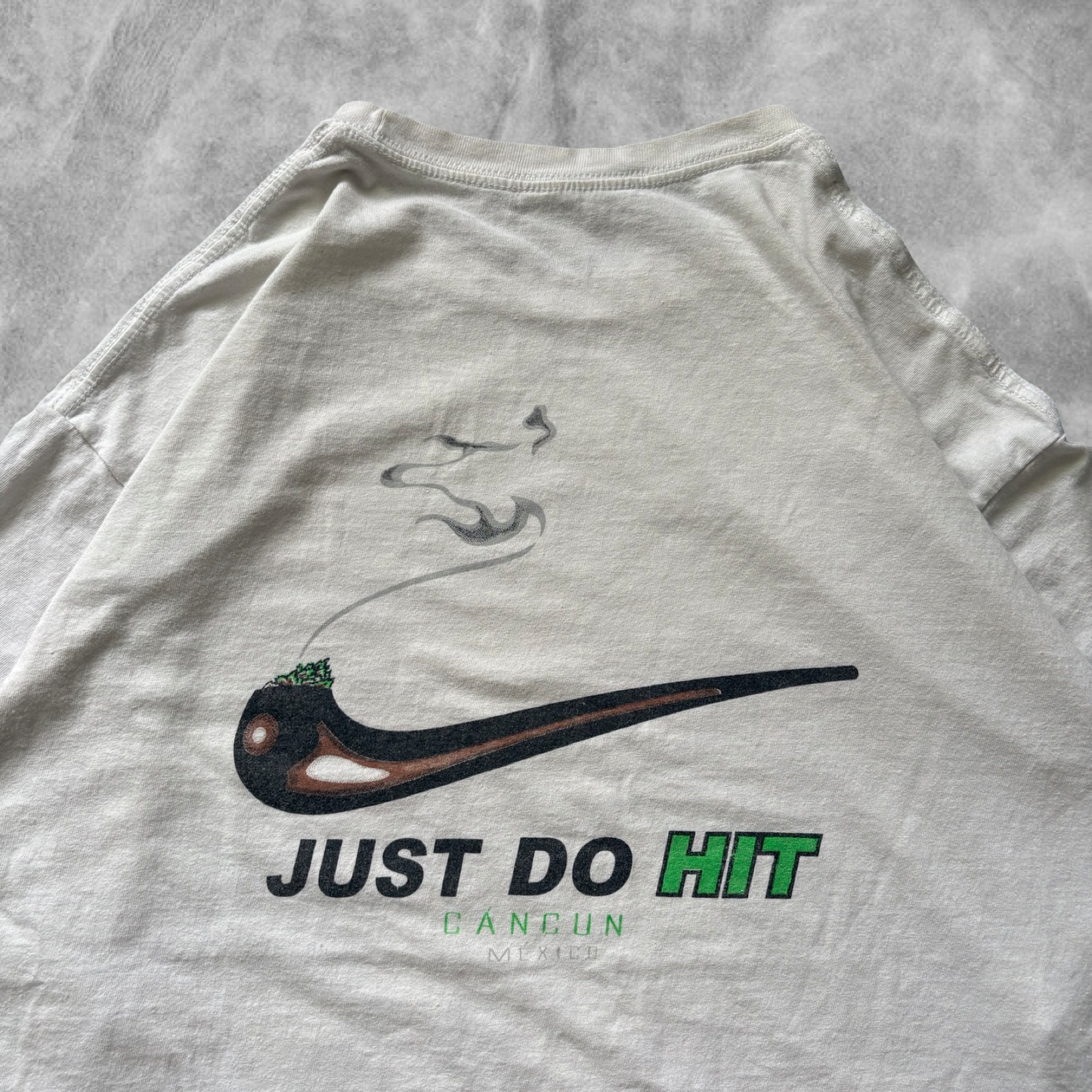 White Just Do Hit Nike Parody Shirt 1990s (L)