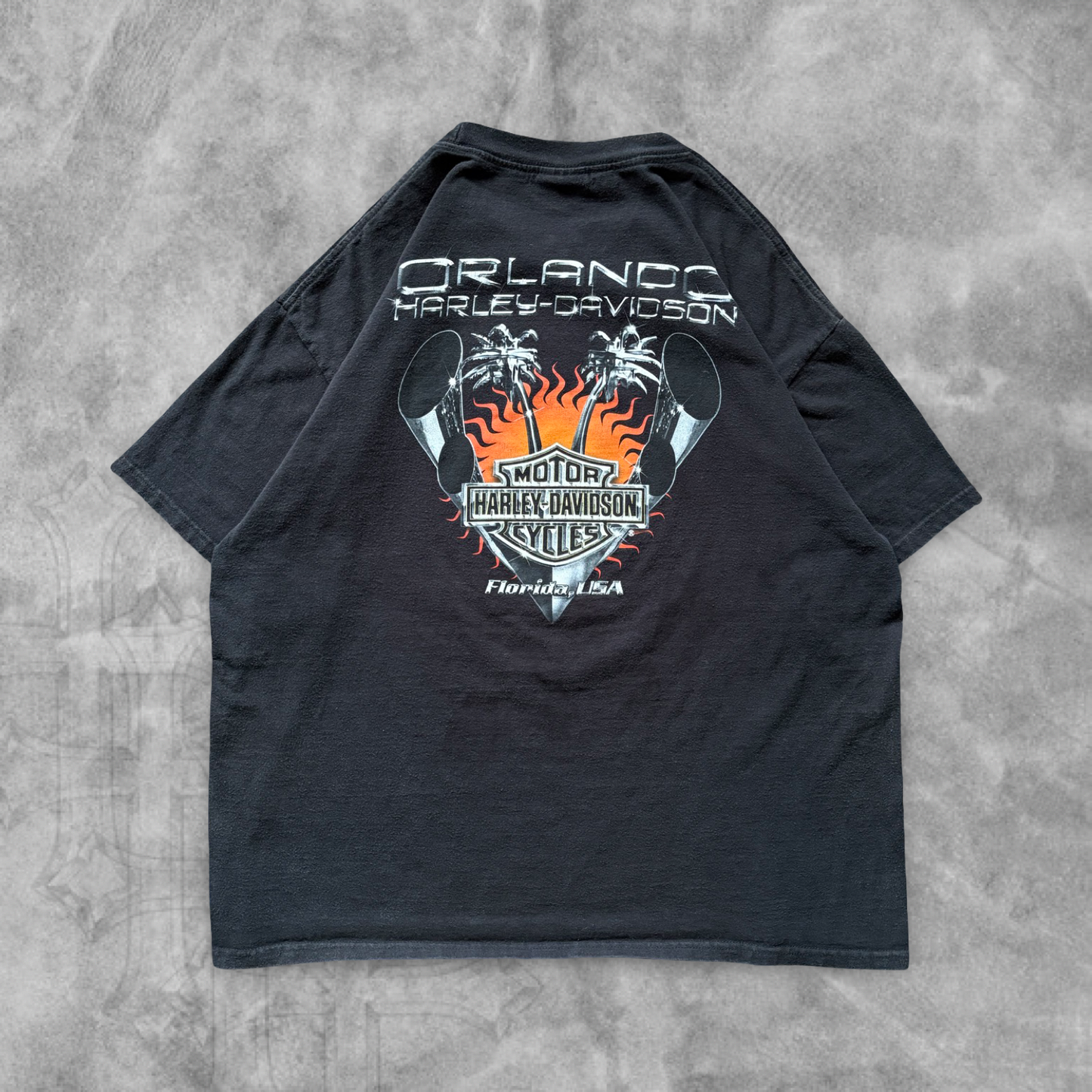 Black Orlando Harley Davidson Shirt 2000s (XL)