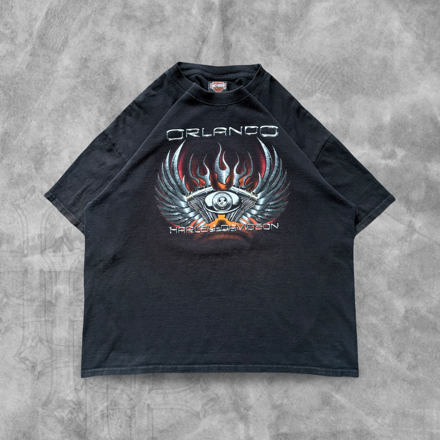 Black Orlando Harley Davidson Shirt 2000s (XL)