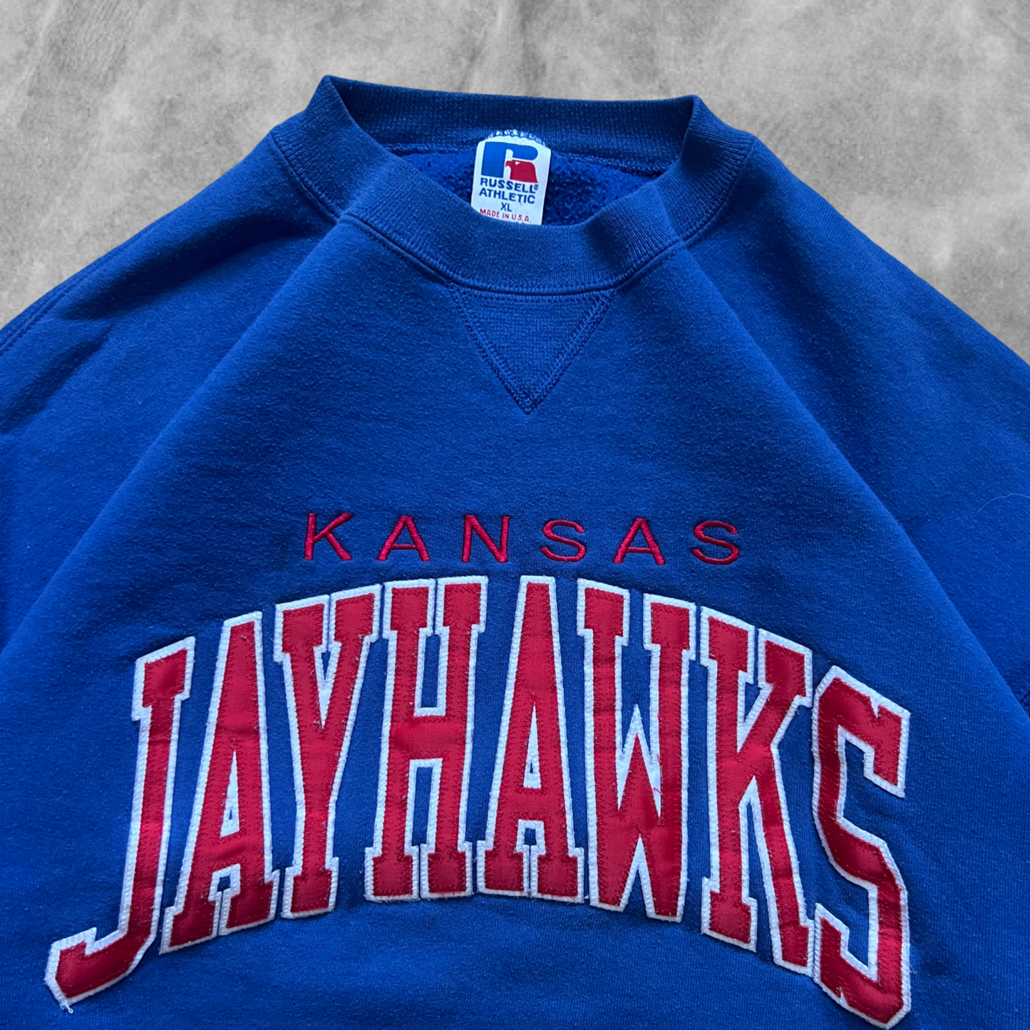 Blue Kansas Jayhawks Sweatshirt 1990s (XL)