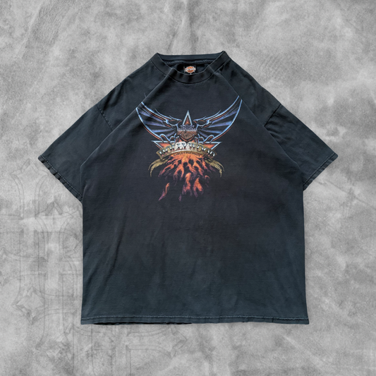 Faded Black Hollywood Harley Davison Shirt 1990s (XL)
