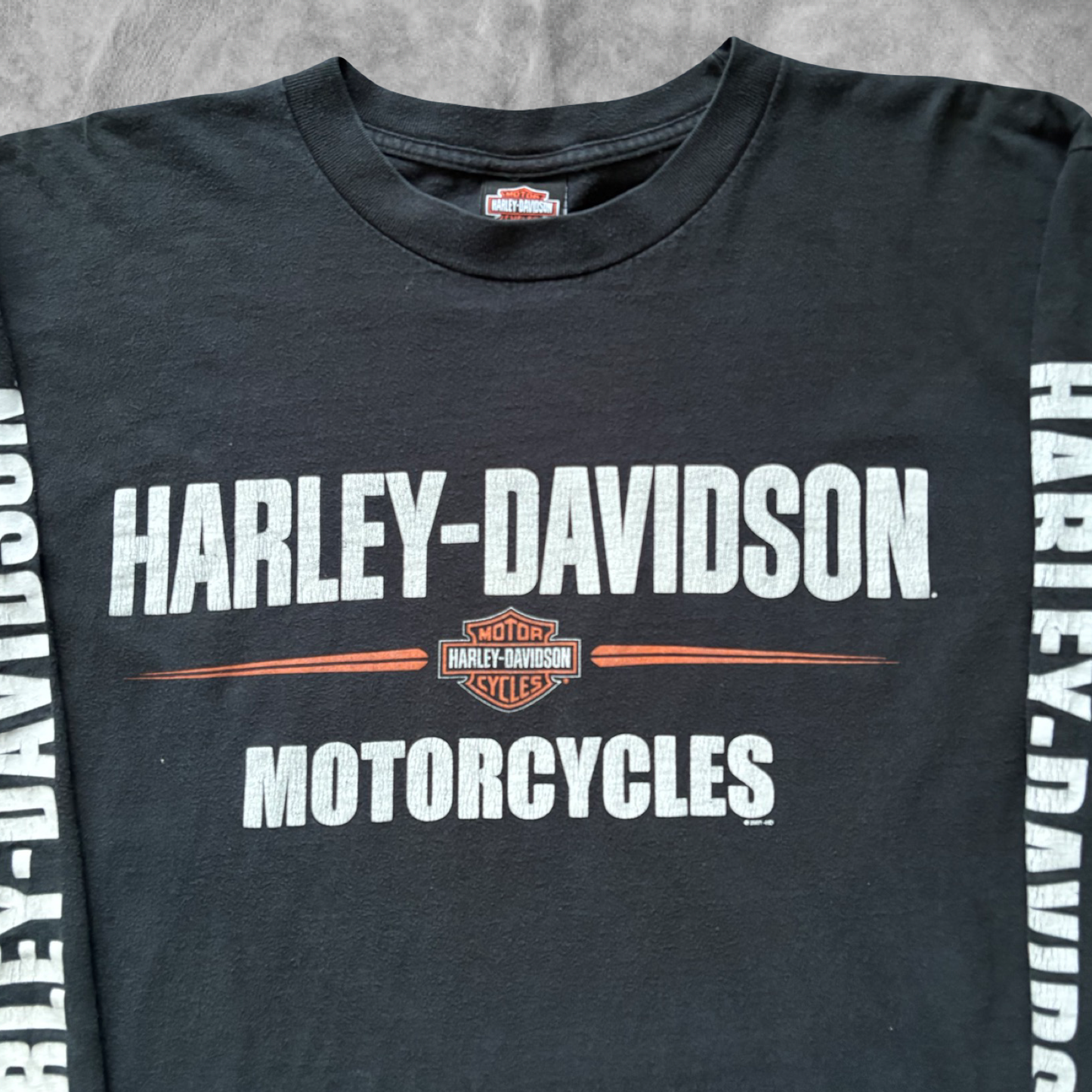 Black Harley Davison Long Sleeve Shirt 2000s (XL)
