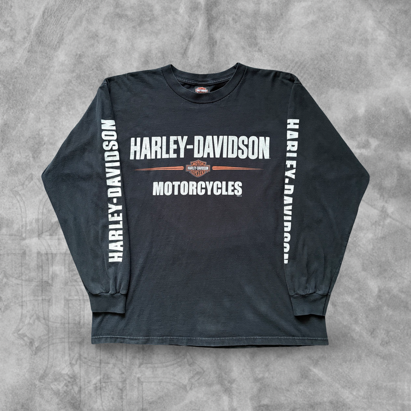 Black Harley Davison Long Sleeve Shirt 2000s (XL)