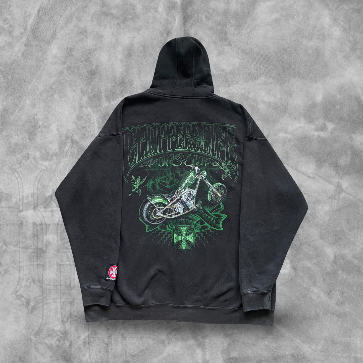 Black West Coast Choppers Hooded Jacket 2000s (XL)