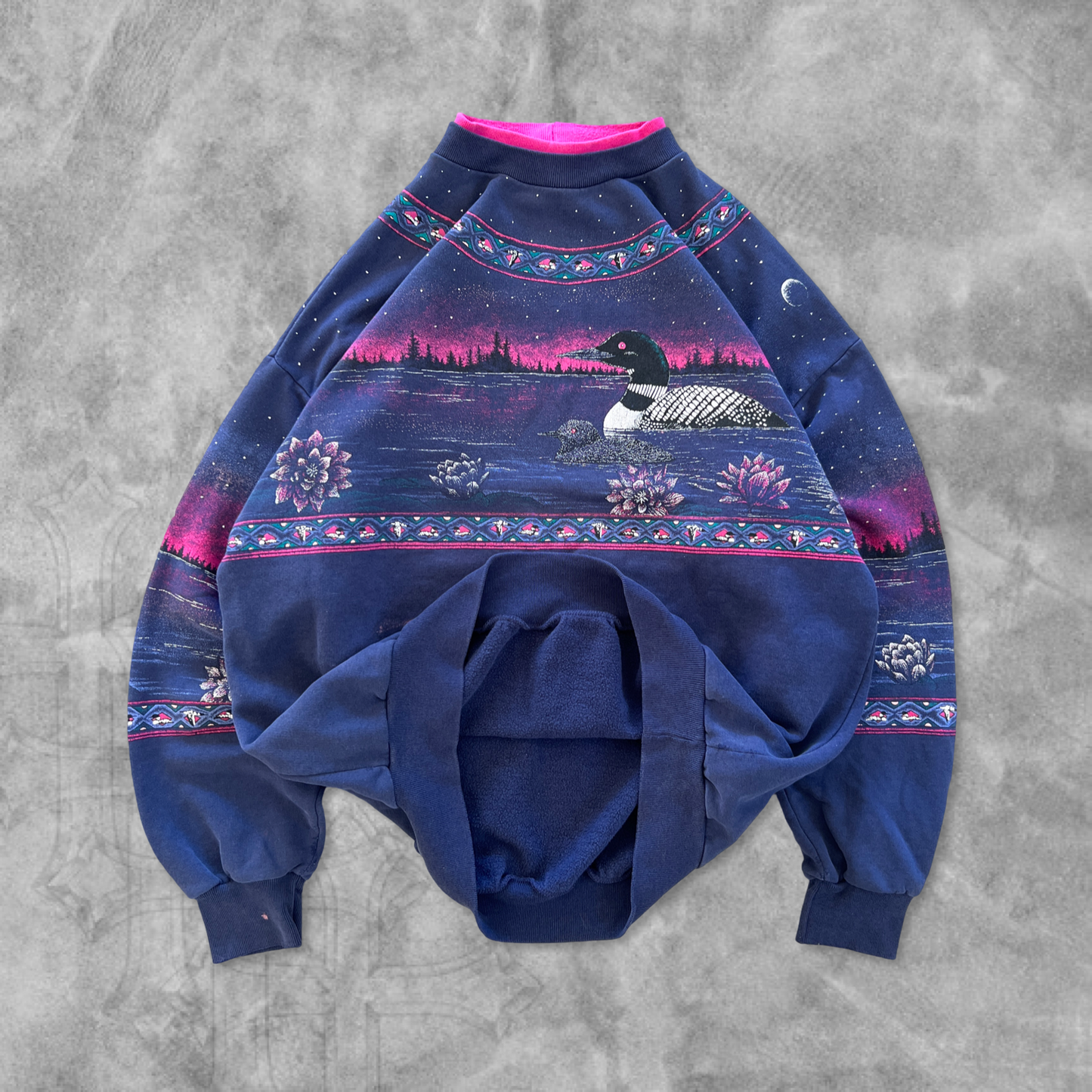 Multicolored Northern Light AOP Sweatshirt 1990s (L)