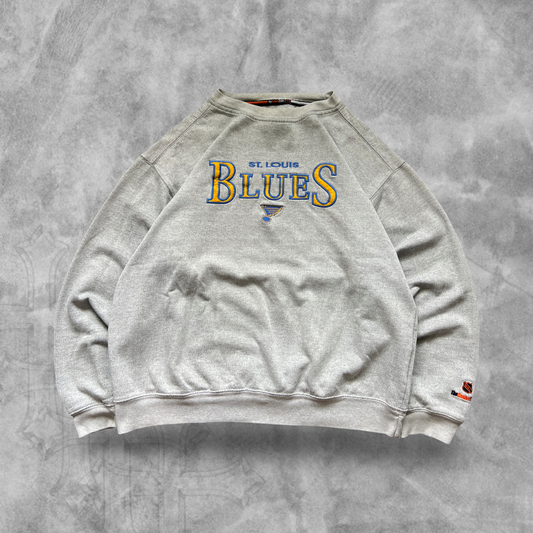 Heather Gray Saint Louis Blues Sweatshirt 1990s (L)