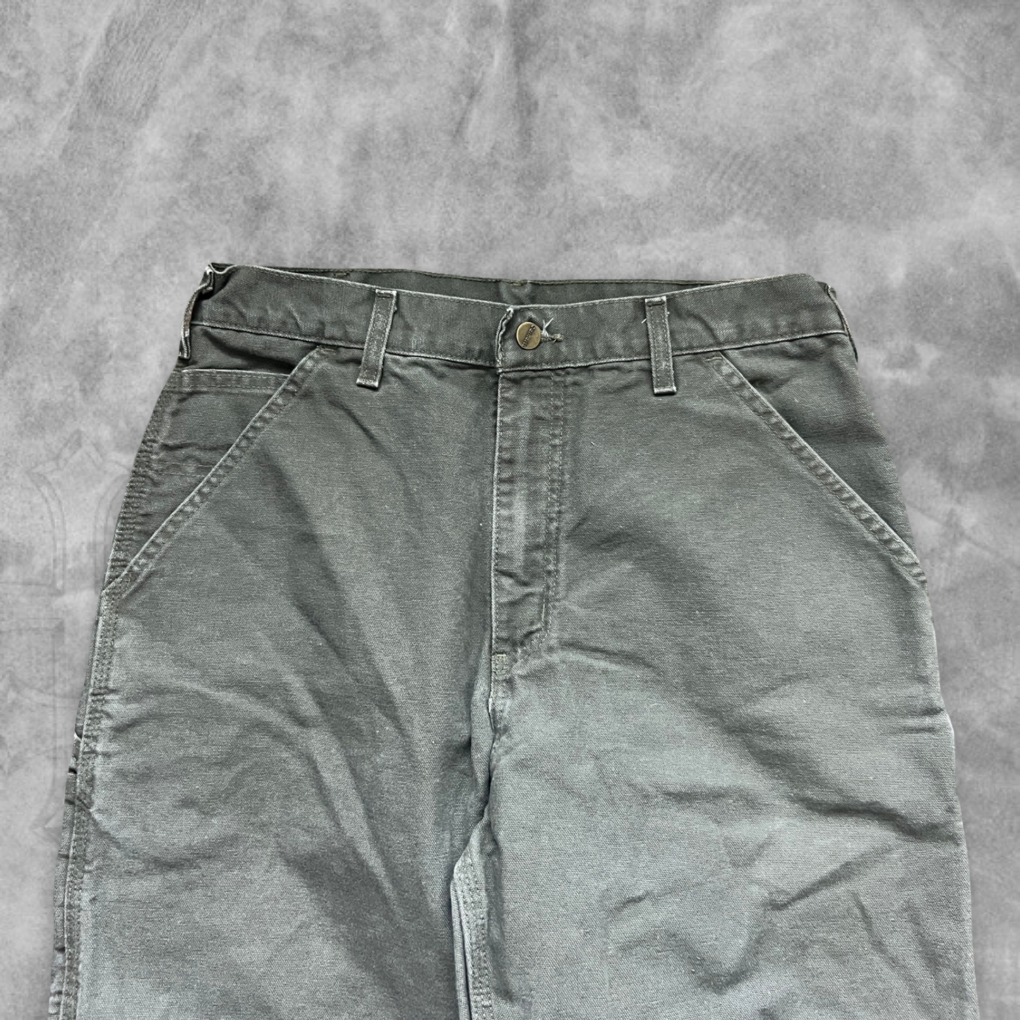 Olive Green Carhartt Carpenter Pants 1990s (32x34)