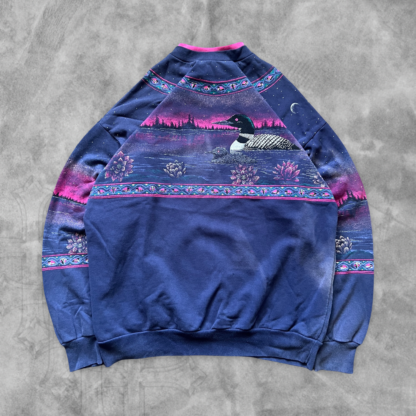 Multicolored Northern Light AOP Sweatshirt 1990s (L)